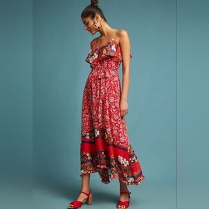 ANTHRO | $148 One September Zuri Floral Midi Dress